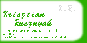 krisztian rusznyak business card