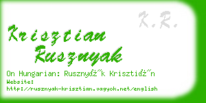 krisztian rusznyak business card